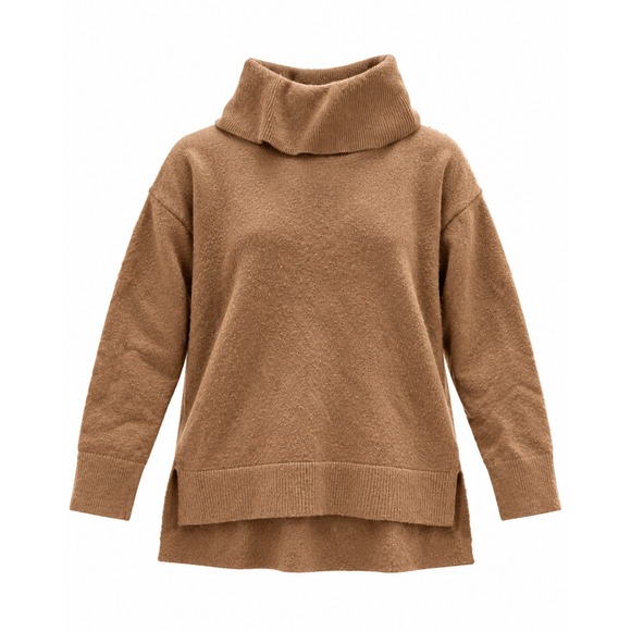 Banana Republic Sweaters - Banana Republic Brown Turtleneck Sweater Petite L High Low Hem Long Sleeve Knit